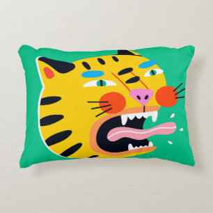 Abstract funny tiger decorative cushion