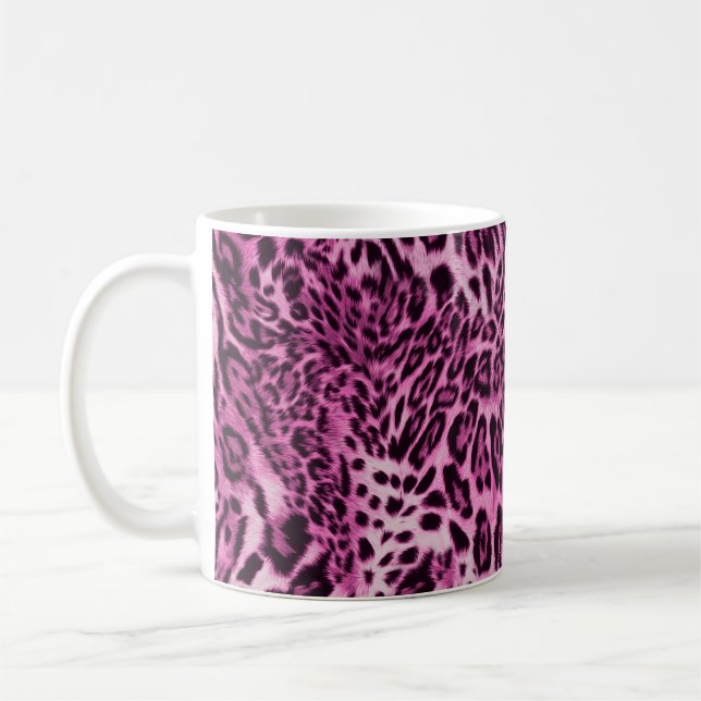 abstract furry leopard skin pattern coffee mug (Left)