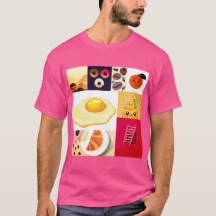 Abstract Fusion – Egg, Ice, Ladder & Coffee T-Shirt