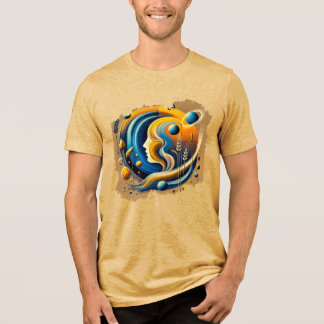 Abstract Fusion – Mixed Media Digital Art T-Shirt Tri-Blend Shirt