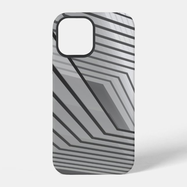 Abstract futuristic architecture background 3d ill iPhone case (Back)