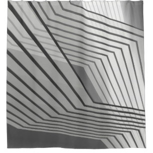 Abstract futuristic architecture background 3d ill shower curtain