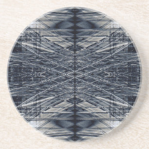 Abstract futuristic pattern coaster