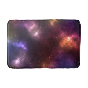 Abstract Galaxy Constellations Digital Art: II  Bath Mat