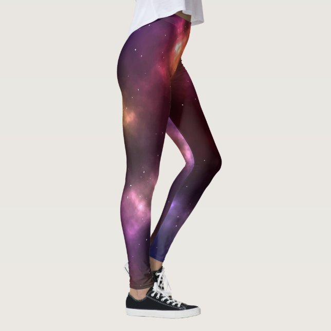 Abstract Galaxy Constellations Digital Art: II  Leggings (Right)