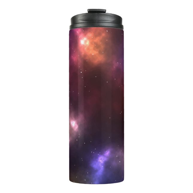 Abstract Galaxy Constellations Digital Art: II  Thermal Tumbler (Front)
