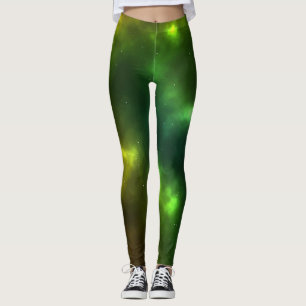 Abstract Galaxy Constellations Digital Art: IV  Leggings