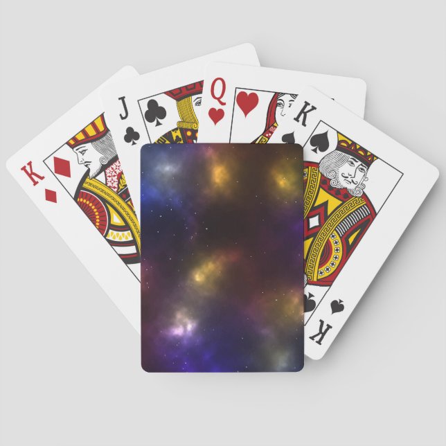 Abstract Galaxy Constellations Digital Art: VI  Playing Cards (Back)