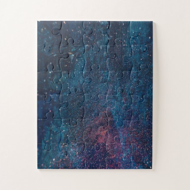 Abstract Galaxy Glitter Paint Pattern Jigsaw Puzzle (Vertical)