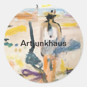 Abstract Galveston Texas Jeff Hankamer Artjunkhaus Classic Round Sticker