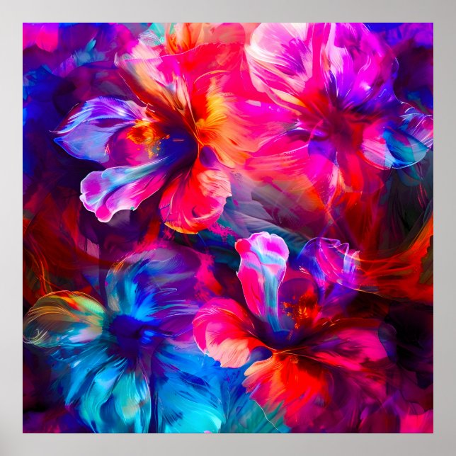 Abstract Garden Bloom Poster (Front)