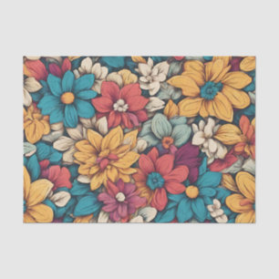 Abstract Garden Flowers for Any Occasion  Tissue Paper