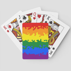 Abstract Gay Pride Flag Playing Cards