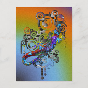 abstract Gecko Postcard