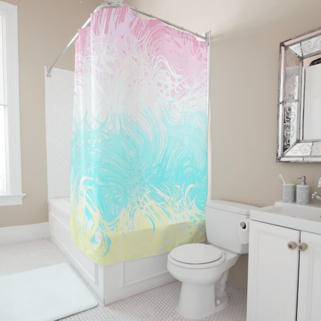Abstract Genderflux  Pride Flag   Shower Curtain (In Situ)