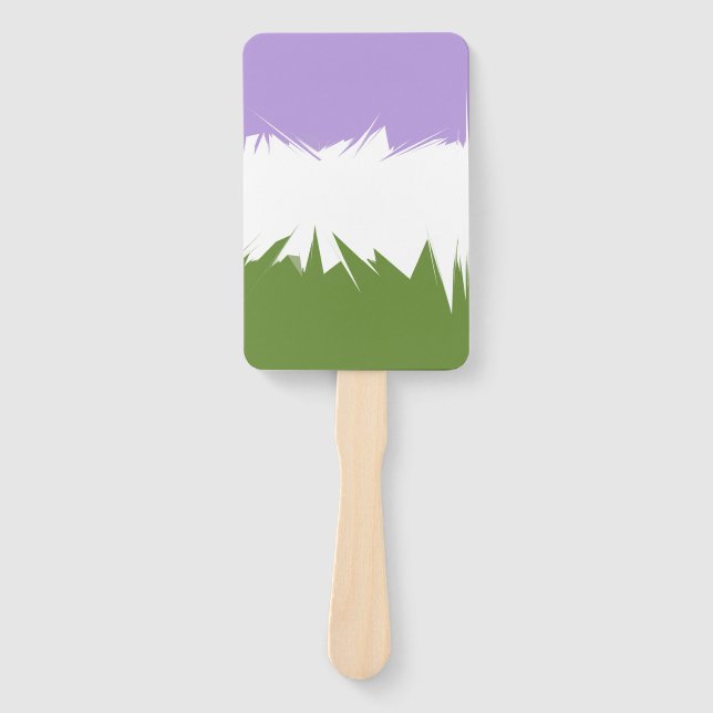 Abstract  Genderqueer Pride Flag     Hand Fan (Front)