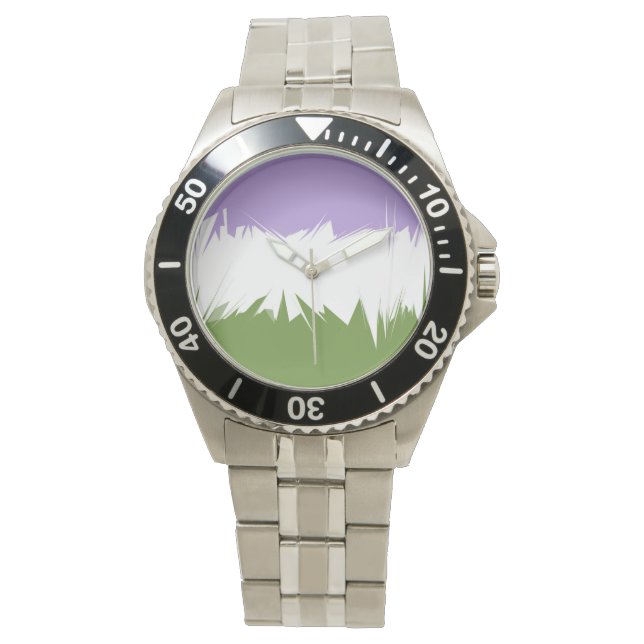 Abstract  Genderqueer Pride Flag      Watch (Front)