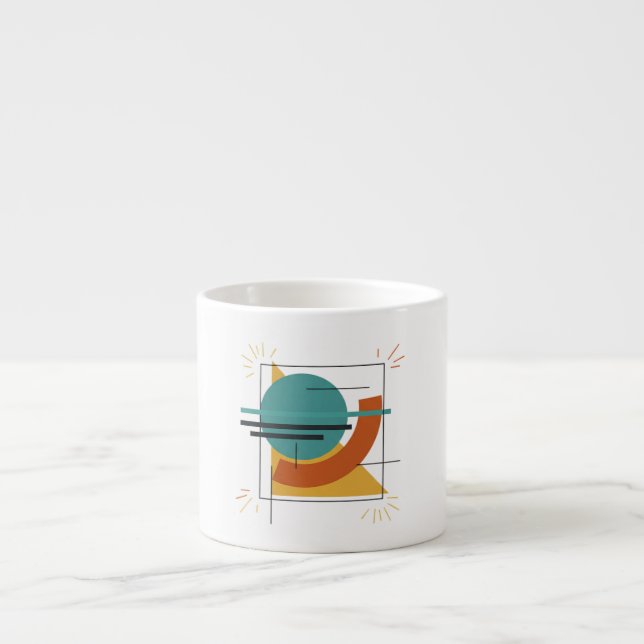 Abstract Geo Flow Espresso Cup (Front)