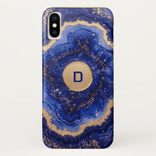 Abstract Geode Design With Rose Gold Accents iPhone X Case
