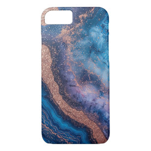 Abstract Geode Design With Rose Gold Accents iPhone 8/7 Case