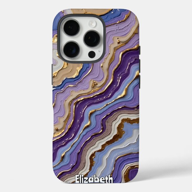 Abstract Geode Fluid Art Pattern Case-Mate iPhone Case (Back)