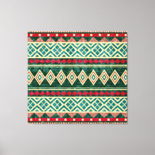 Abstract Geometric African Style Pattern Canvas Print