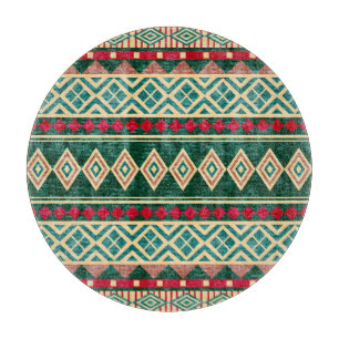 Abstract Geometric African Style Pattern Cutting Board
