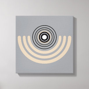 Abstract Geometric Arcs Canvas Print
