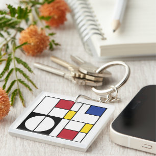 Abstract Geometric Art Key Ring