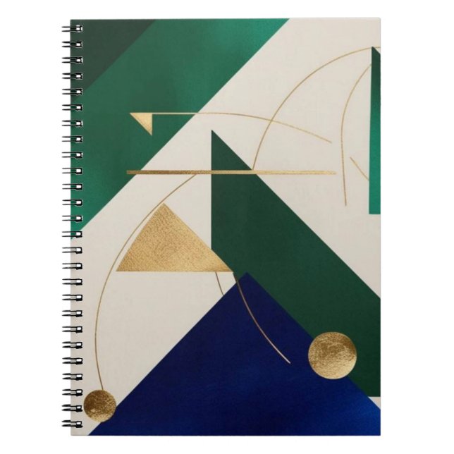 Abstract Geometric Art Modern notebook spiral  (Front)
