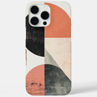 Abstract Geometric Art with Natural Textures iPhone 16 Pro Max Case