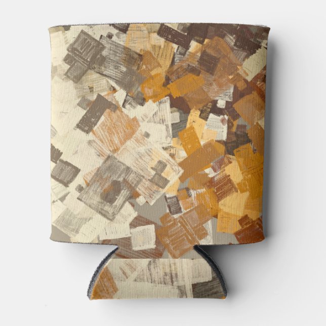 Abstract geometric, artistic sketch, modern decor. can cooler (Front)