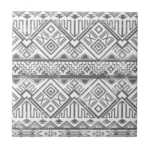 Abstract Geometric Aztec Pattern 2 Tile