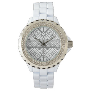 Abstract Geometric Aztec Pattern 2 Watch
