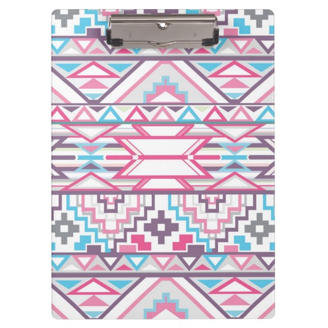 Abstract Geometric Aztec Pattern 3 Clipboard (Front)