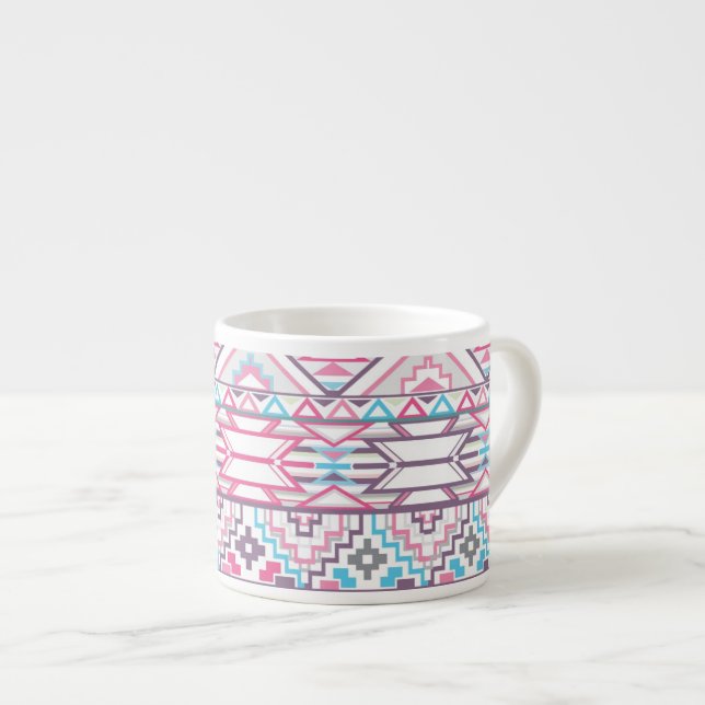 Abstract Geometric Aztec Pattern 3 Espresso Cup (Front Right)