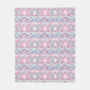 Abstract Geometric Aztec Pattern 3 Fleece Blanket