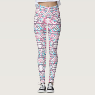 Abstract Geometric Aztec Pattern 3 Leggings