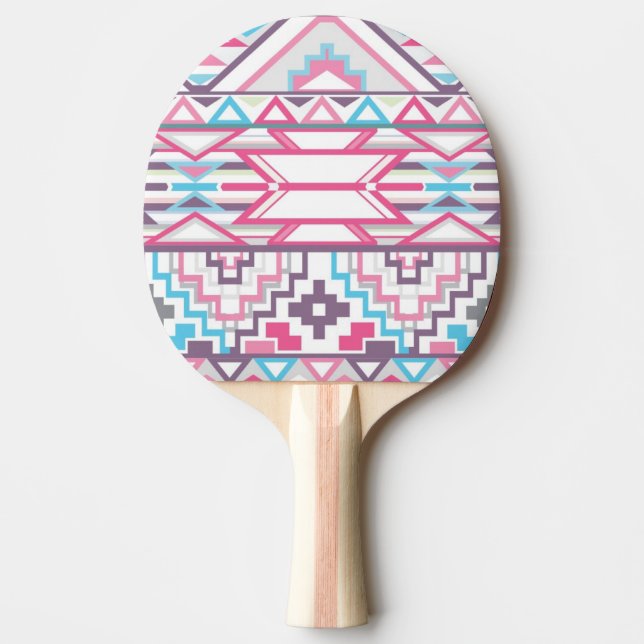 Abstract Geometric Aztec Pattern 3 Ping Pong Paddle (Front)