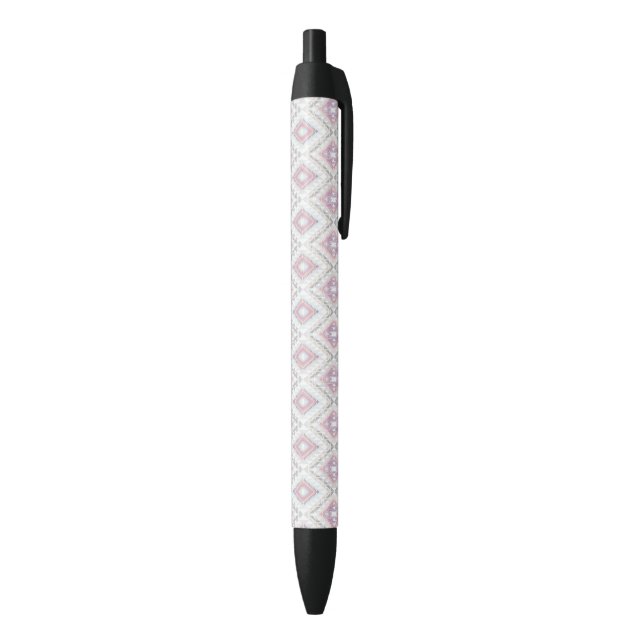 Abstract Geometric Aztec Pattern Black Ink Pen (Bottom (Vertical))