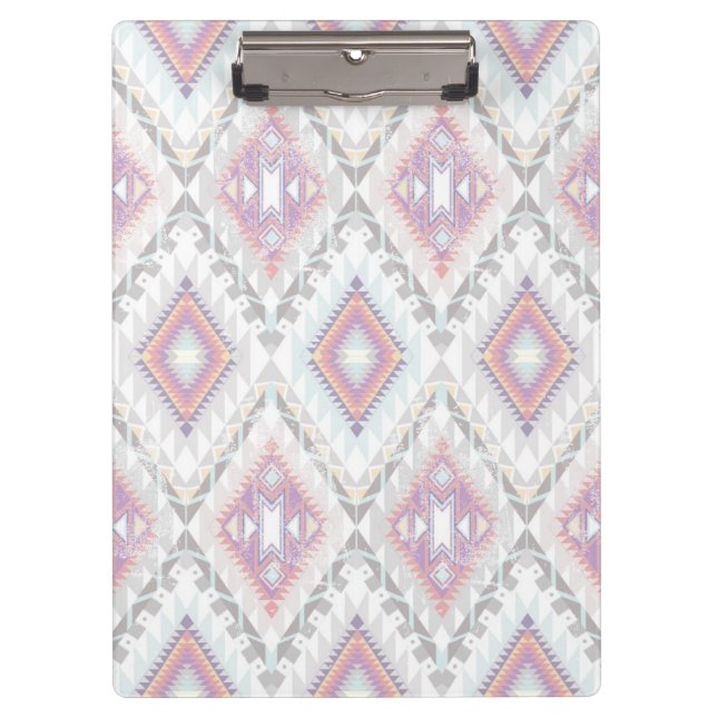 Abstract Geometric Aztec Pattern Clipboard (Front)