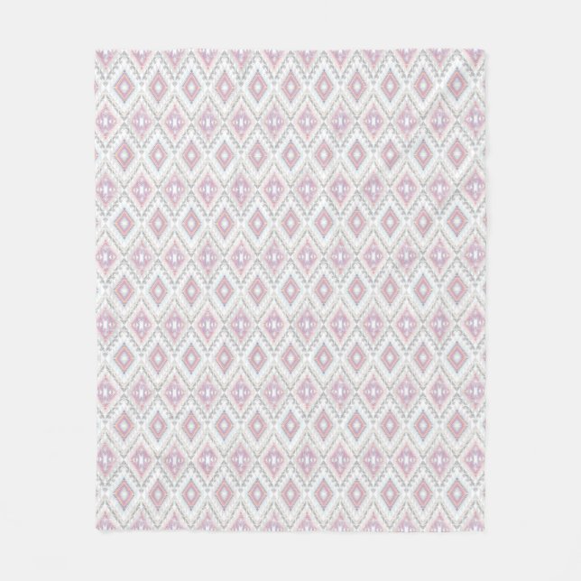 Abstract Geometric Aztec Pattern Fleece Blanket (Front)