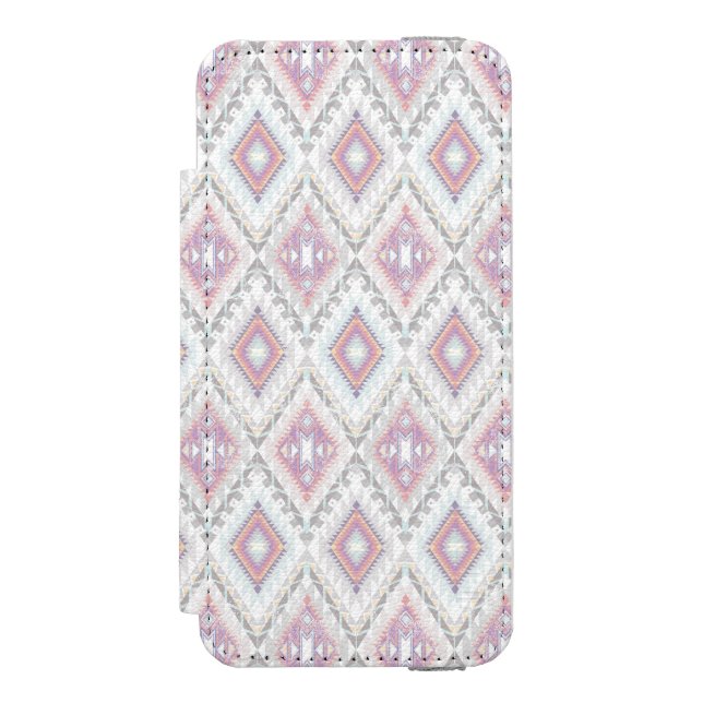Abstract Geometric Aztec Pattern Incipio iPhone Wallet Case (Folio Front)