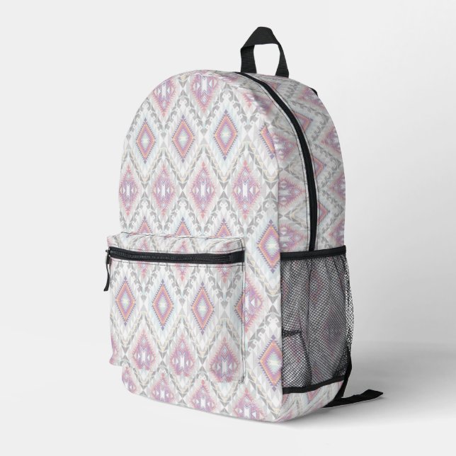 Abstract Geometric Aztec Pattern Printed Backpack (Back Corner Right)