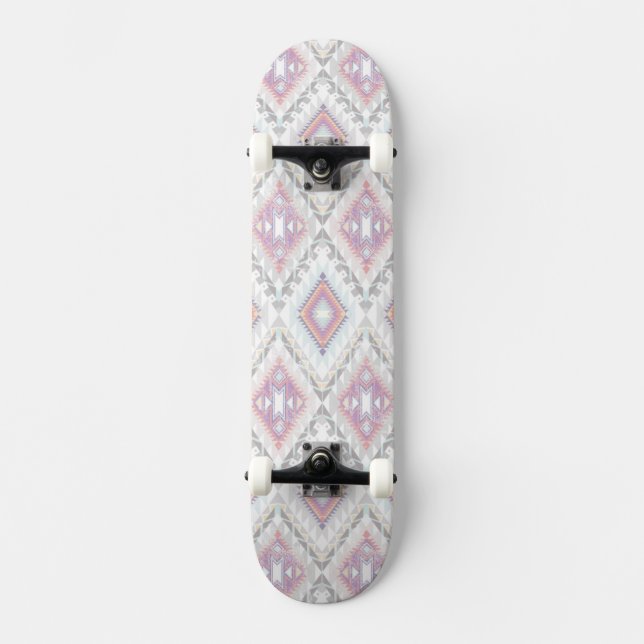 Abstract Geometric Aztec Pattern Skateboard (Front)