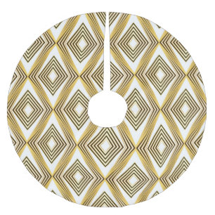 Abstract Geometric Background Art Deco Brushed Polyester Tree Skirt