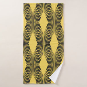 Abstract geometric background. Art Deco illustrati Bath Towel