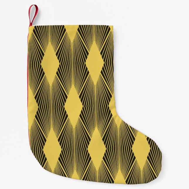 Abstract geometric background. Art Deco illustrati Small Christmas Stocking (Front)