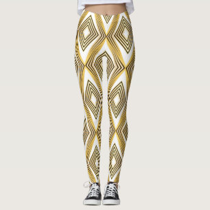 Abstract Geometric Background Art Deco Leggings
