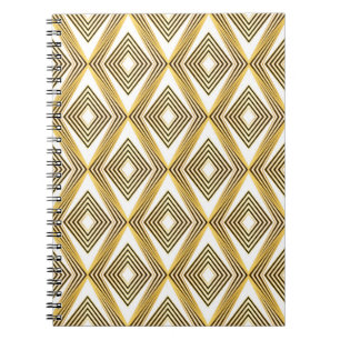 Abstract Geometric Background Art Deco Notebook